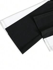 Manfinity EMRG Manfinity Sporsity 返校季男士拼色简约日常抽绳短裤 - 黑色 - 查看 6