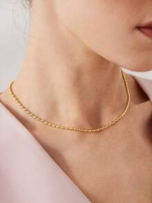 MOTF PREMIUM 18K GOLD PLATED WATER DROP PENDANT SINGLE LAYER CHAIN - Yellow Gold - View 1