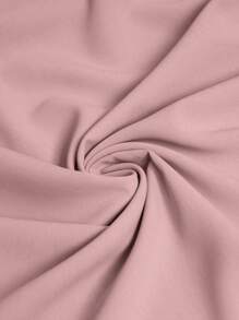 Calvaya Váy sơ mi nữ không tay một hàng khuy màu trơn cỡ lớn, mùa hè - Hồng - Xem 7