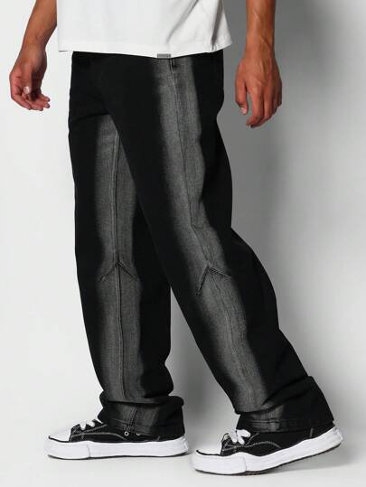 SUMWON Flare Fit Spray Detail Colour Blocked Jean