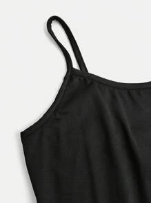 SHEIN Wildeya Teenage Girls' Casual Street Style Simple Strap Jumpsuit With Cropped Pants