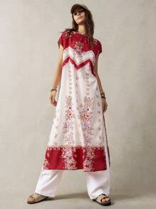 Bohemela Váy đi nghỉ không tay in hoa cho nữ - Nhiều màu - Xem 3