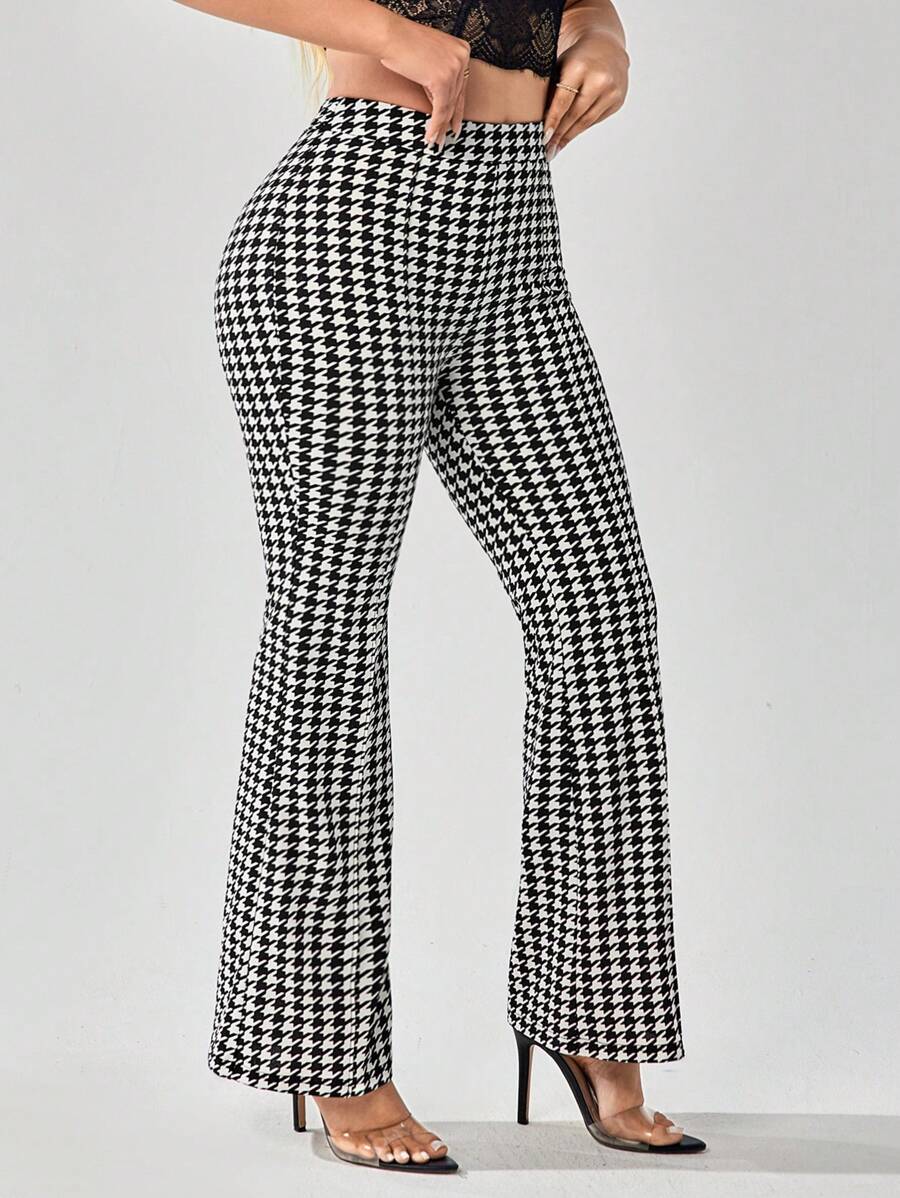 SHEIN SXY Commute Minimalist Office Old Money Simple Sexy And Elegant Black And White Polka Dot Women's Pants - Multicolor - View 1