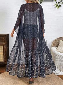 SHEIN LUNE Áo thiết kế Sheer dành cho nữ với phong cách nghỉ dưỡng - Nhiều màu - Xem 2