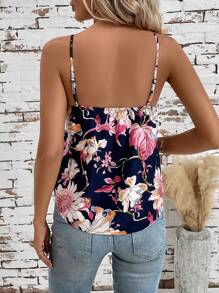 SHEIN Clasi 女士夏季假日花卉印花休閒背心上衣