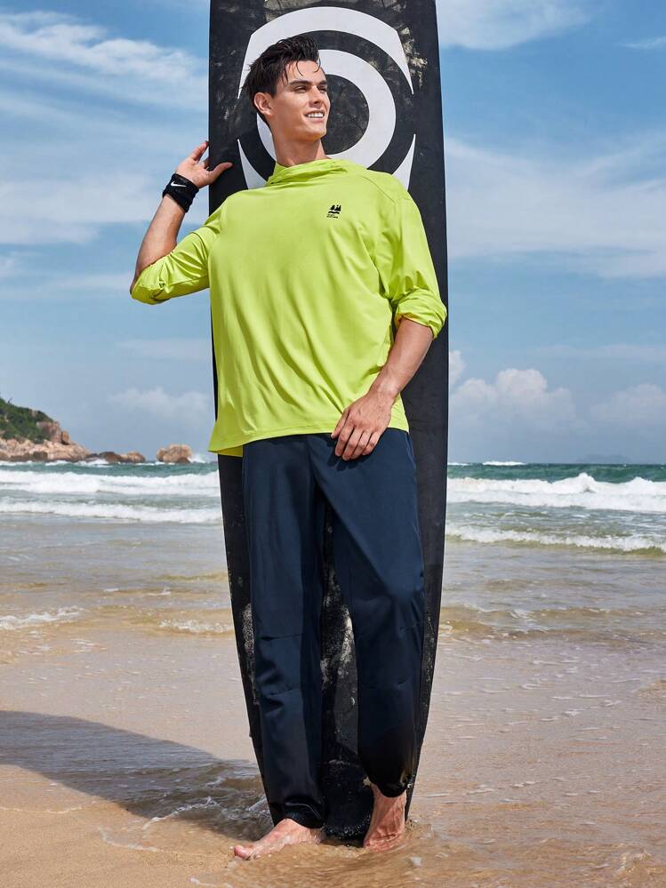 In My Nature Men Neon Lime Outdoor Hoodie - Yellow - View 9