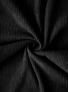 SHEIN Women's Casual Solid Color Wide Leg Baggy Pants, Loose Pants Fall Cloth For Women - Black - View 4