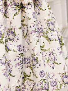 Vintamour Vestido elegante vintage para mujer con estampado floral, sin mangas, cinturón a la cintura, vestido mini primavera/verano con dobladillo de paraguas, vestido para el Día de la Madre, vestido de verano para mujer, vestido de verano, vestido de fiesta de verano, vestido floral de verano para invitada de boda, vestido para carrera de caballos, vestidos, vestido de graduación, vestido de madre de la novia, atuendo del Día de la Madre, vestido blanco de graduación, atuendo de graduación, vestido de princesa, atuendo de boda, vestido de brunch, vestido de fiesta de graduación, vestido verde - Albaricoque - Ver 2