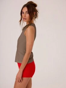 MUSERA Blusa asimétrica con botones de punto