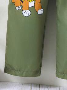 SHEIN 男孩可愛狗印花短袖連體衣