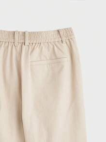 AKNOTIC Business Casual Men's Regular Fit Woven Casual Pants With Pockets, Daily Wear And Commuting - Khaki - View 10