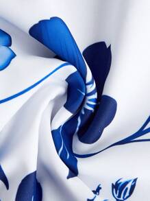 Swim Oasis 女士夏季海灘度假花卉印花肩結一件式泳衣和遮陽裙組合套裝