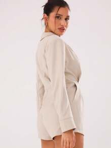 MUSERA Business Long Sleeve V Neck Blazer Jumpsuit Elegant Graduation Prom Wedding Guest Summer