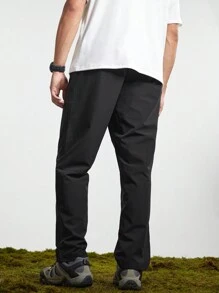 In My Nature 男士字母圖案束腰戶外褲 - 黑色 - 查看 9