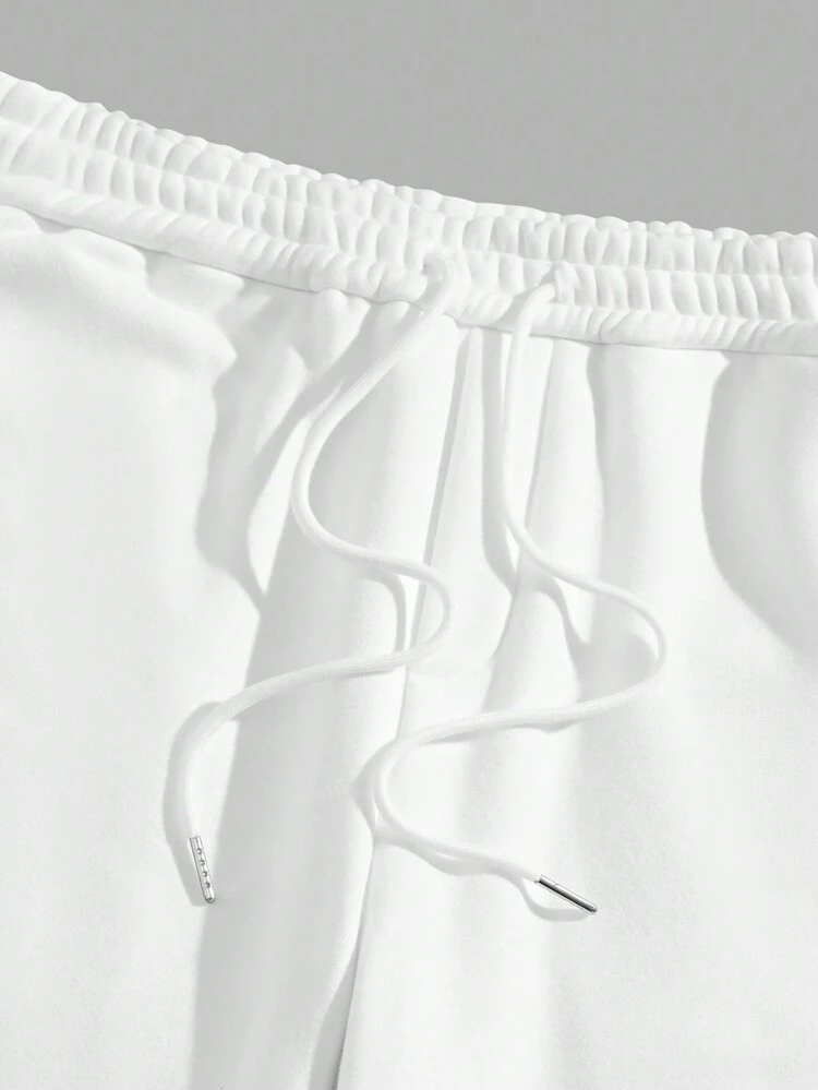 Pantalon long décontracté en coton tricoté