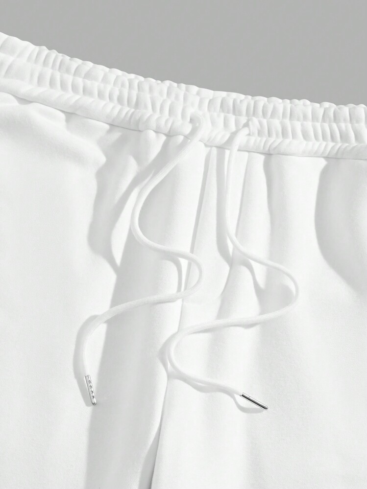 AKNOTIC Business Casual Długie spodnie z dzianiny bawełnianej - Biały - Zobacz 5