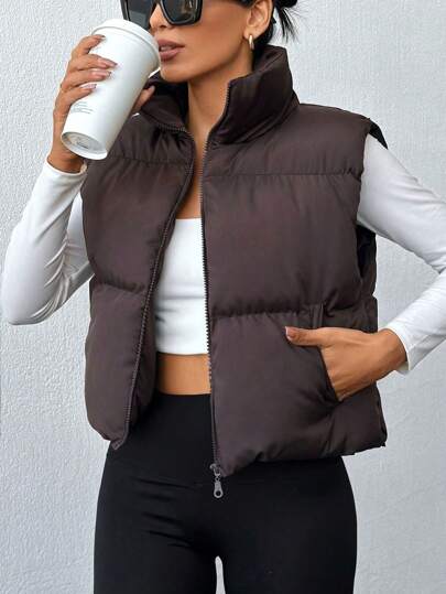 EURMUSE Down Vest Coat With Zip