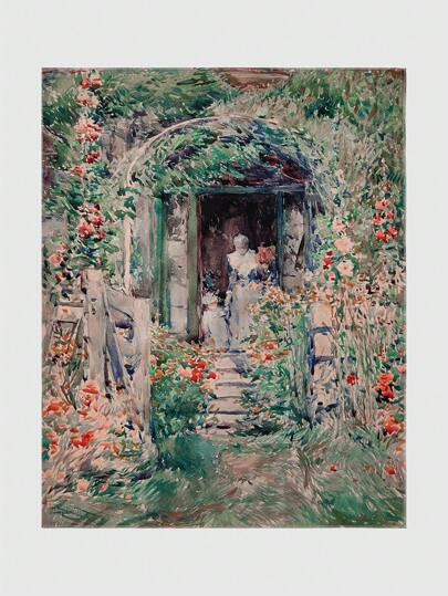 ROMWE Fairycore 1 Peça Tapeçaria de Linho Honor Garden