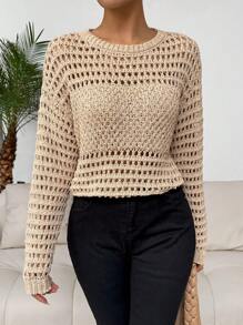 SHEIN LUNE 實心鑲嵌針織毛衣