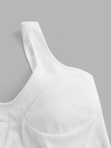 Slaydiva 2024 年新款夏季休闲街头风纯色罗纹针织混纺背心女款