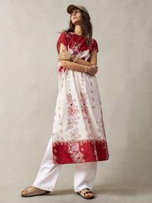 Bohemela Váy đi nghỉ không tay in hoa cho nữ - Nhiều màu - Xem 6