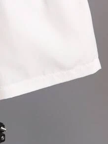 Tween Boy Solid Half Button Shirt & Shorts - Blue - View 7