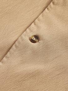 Manfinity Homme Men Solid Pocket Patched Shirt - Khaki - View 6