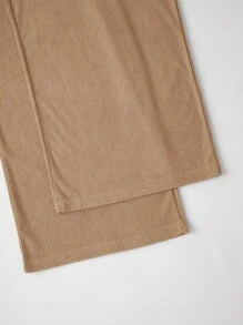 SHEIN 女士纯色简约日常宽松长裤