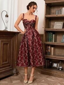 Halter Sexy Elegant Cinched Waist Compression A-Line Dress Party Dress Wedding Guest Cocktail Dress