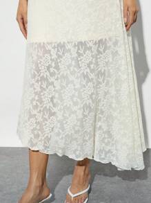 Forever 21 Mùa hè Midi Vàng nhạt cho nữ Thanh lịch Thường ngày Dài Bodycon Không tay Dáng chữ A Đầm cổ điển Thời trang - Màu be - Xem 7