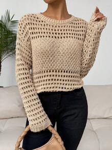 SHEIN LUNE 實心鑲嵌針織毛衣