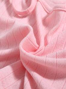 SHEIN Teen Girl Fresh & Sweet Bowknot Lace Trimmed Cami Top With Waist Drawstring Shorts, Summer Pajama Set