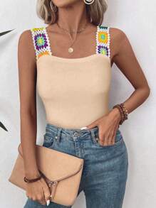 SHEIN LUNE 女士花紋休閒假日背心上衣