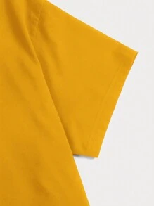 SHEIN MOOSTA Camiseta de hombro caído con estampado de sol
