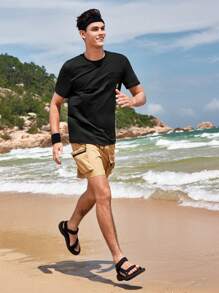 In My Nature Men Letter Graphic Outdoor Tee For Summer