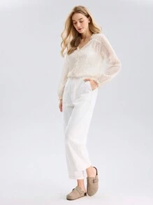 MOTF PREMIUM WOMEN'S CASUAL BUCKLE DETAIL FLAT SHOES, FOR CHRISTMAS FALL NEW YEAR HOLIDAY, VALENTINES - Apricot - View 11