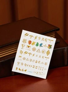 HARRY POTTER X SHEIN 美甲贴纸套装，礼物，返校季 - 彩色 - 查看 4