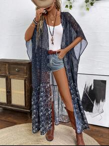 SHEIN LUNE Áo thiết kế Sheer dành cho nữ với phong cách nghỉ dưỡng - Nhiều màu - Xem 3