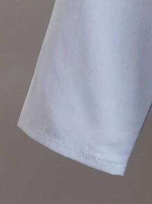 Tween Boy Solid Half Button Shirt & Shorts - Blue - View 6