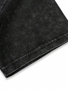 Manfinity EMRG Loose Fit Men's Star Print Drop Shoulder T-Shirt - Black - View 5