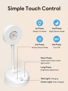 Teckwe 可充电室内壁灯 LED 运动传感器聚光灯 3 种灯光颜色亮度可调图片壁画灯用于悬挂照片绘画展示柜楼梯客厅画廊、圣诞礼物、秋冬季假期必备品露营度假必需品度假配件