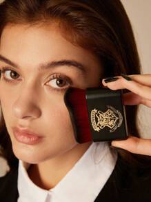 HARRY POTTER X SHEIN 1pc Badge And Letter Printed Flat Makeup Brush - Black - View 4