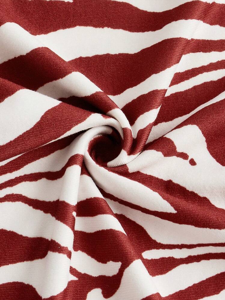 SHEIN Privé Blusa de diseñador para mujer con estampado de cebra - Multicolor - Añade 4