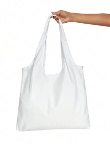 ROMWE Kawaii Stoff-Tote-Handtasche Schultertasche mit großer Kapazität im koreanischen Stil für Frauen