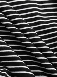 DAZY 女士条纹圆领落肩长袖T恤，新款秋季，返校服，秋季女装