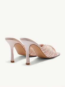 CUCCOO CHICEST 简约优雅粉色女士高跟凉鞋，方头细跟，万圣节 - 粉色 - 查看 5