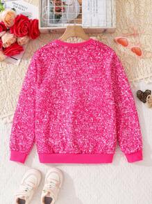 Tween Girls' Cartoon Cat Printed Full Sleeve Cute Sweatshirt