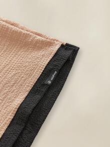 Manfinity VCAY Bộ áo sơ mi dệt tay ngắn dáng rộng cho nam, hoàn hảo cho mùa hè đi học - Màu Khaki - Xem 10