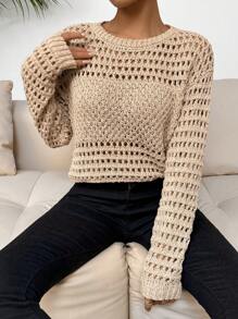 SHEIN LUNE 實心鑲嵌針織毛衣