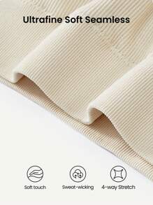 GLOWMODE Seamless Notch Sports Bra - Beige - View 4